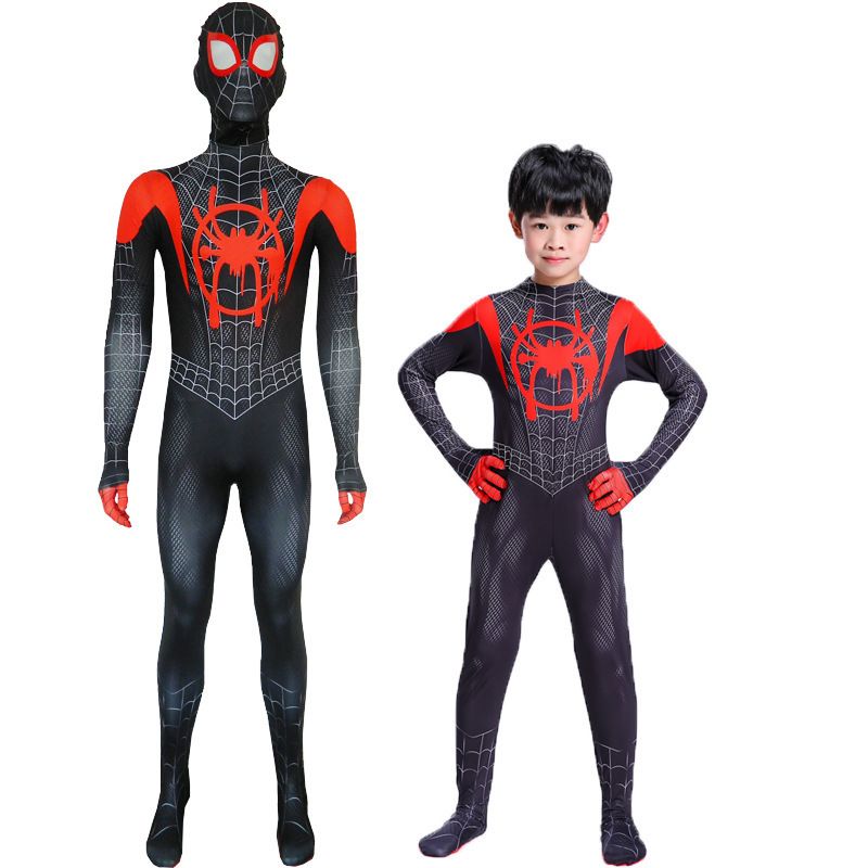 Spiderman Cosplay Costume Milk Silk One Piece Suit Steel Spider + Headgear view 3