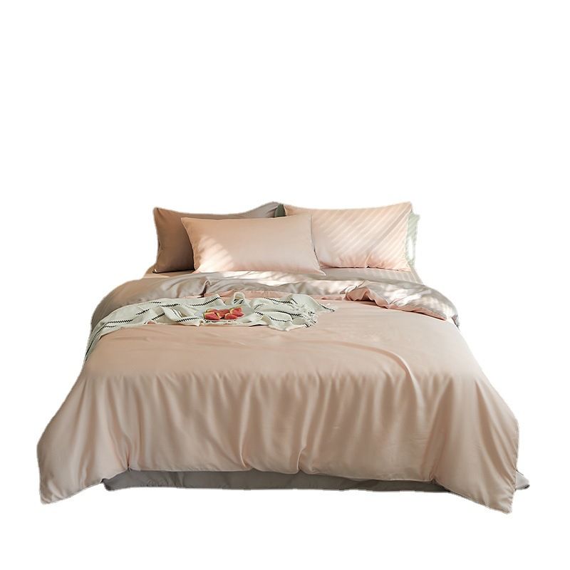 60s Tencel Four Piece Set Lyocell Solid Color 1.8m large bed hat set (for view 3