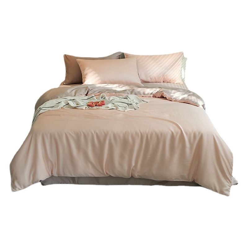 60s Tencel Four Piece Set Lyocell Solid Color 1.8m bed hat four-piece set (for view 2