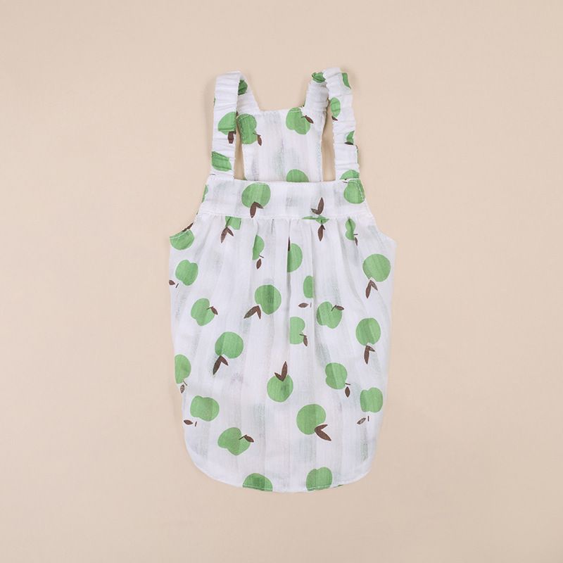 New Mai Lei Summer Cotton Fruit Print Dog Vest Green 2XL — image 1