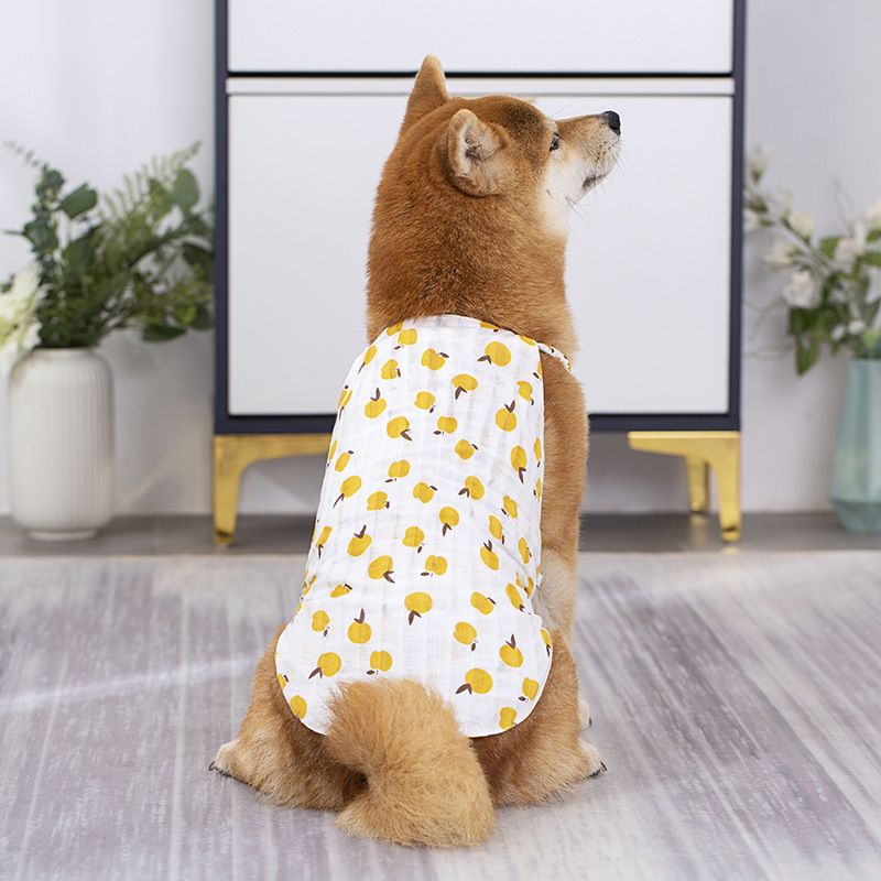 New Mai Lei Summer Cotton Fruit Print Dog Vest Green 2XL view 4