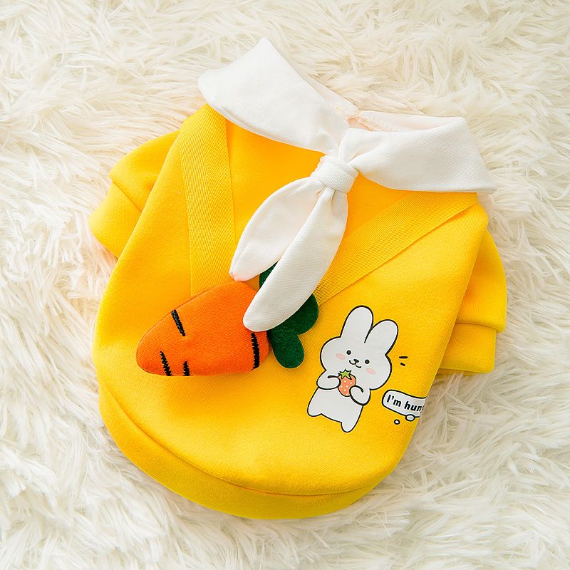 Pet Sweatshirt Beautiful Pet Polyester Fleece Autumn Radish