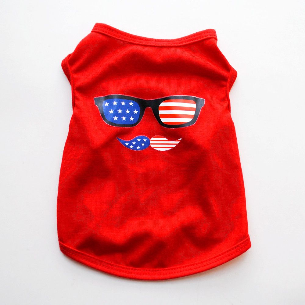 Youlle Dog Vest Polyester Summer Breathable Yellow footprints L view 5