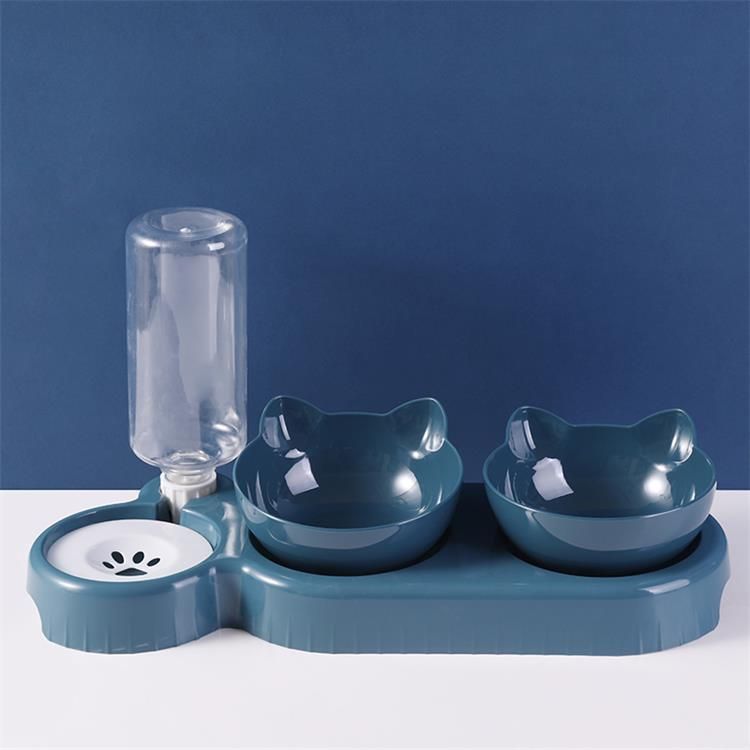 Snail Automatic Pet Feeder Plastic Dog Cat Bowl Girl powder view 3
