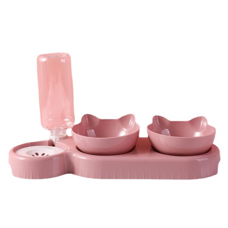 Snail Automatic Pet Feeder Plastic Dog Cat Bowl Girl powder view 5