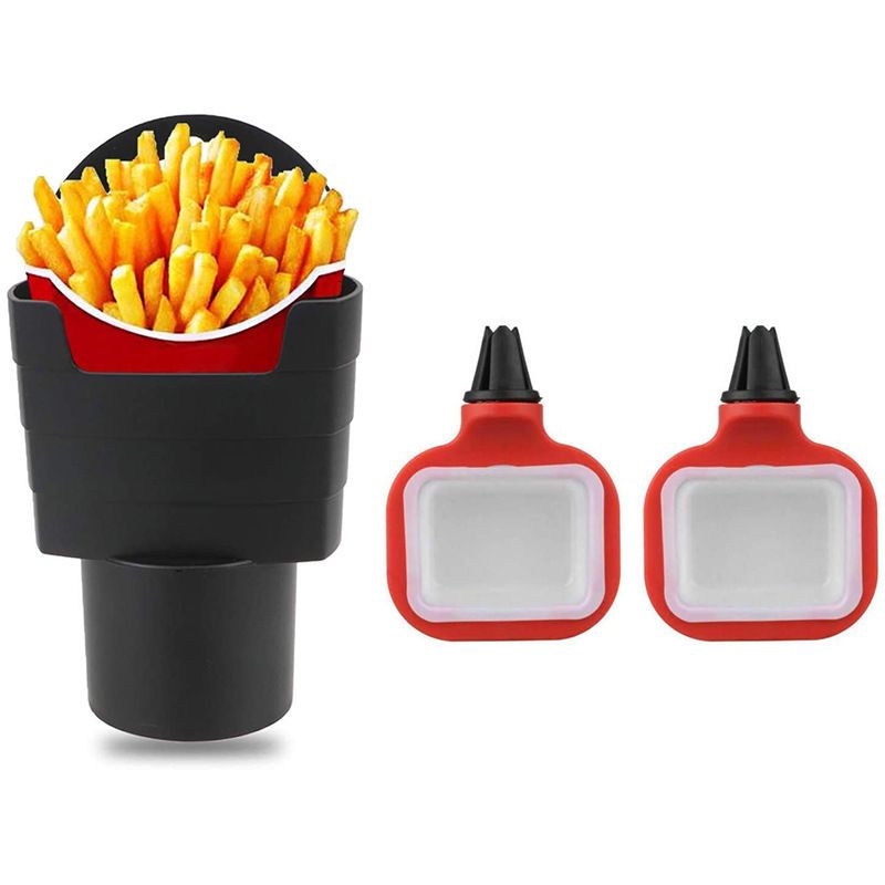 Car Fries Cup Holder Tomato Sauce Rack 2B1088 White tomato sauce rack view 3