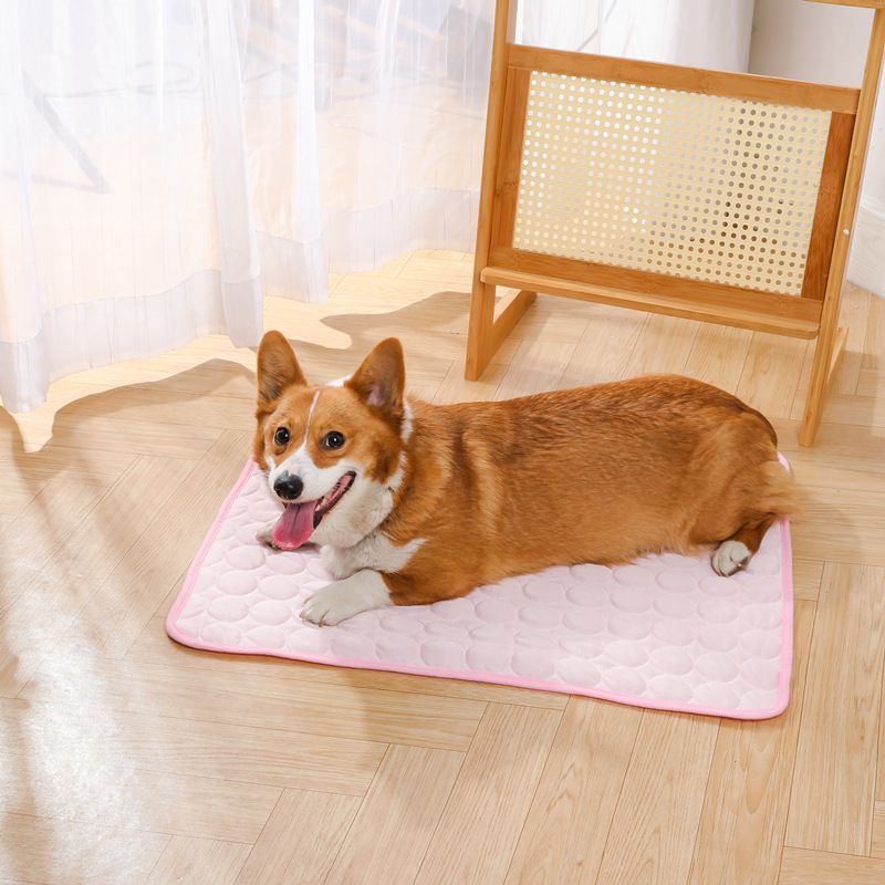 Jun Zhe Pet Ice Silk Cooling Mat for Dogs Ice silk pad blue XL(100*75cm) about view 4