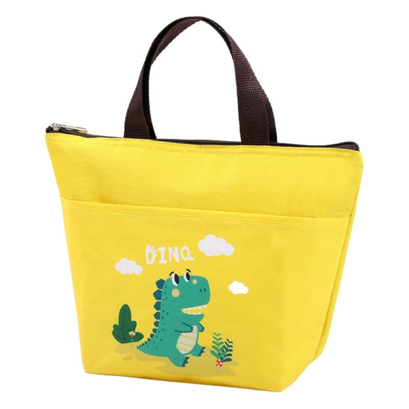 Youwang Kids Insulated Lunch Bag Oxford Cloth Waterproof Beige Penguin view 2