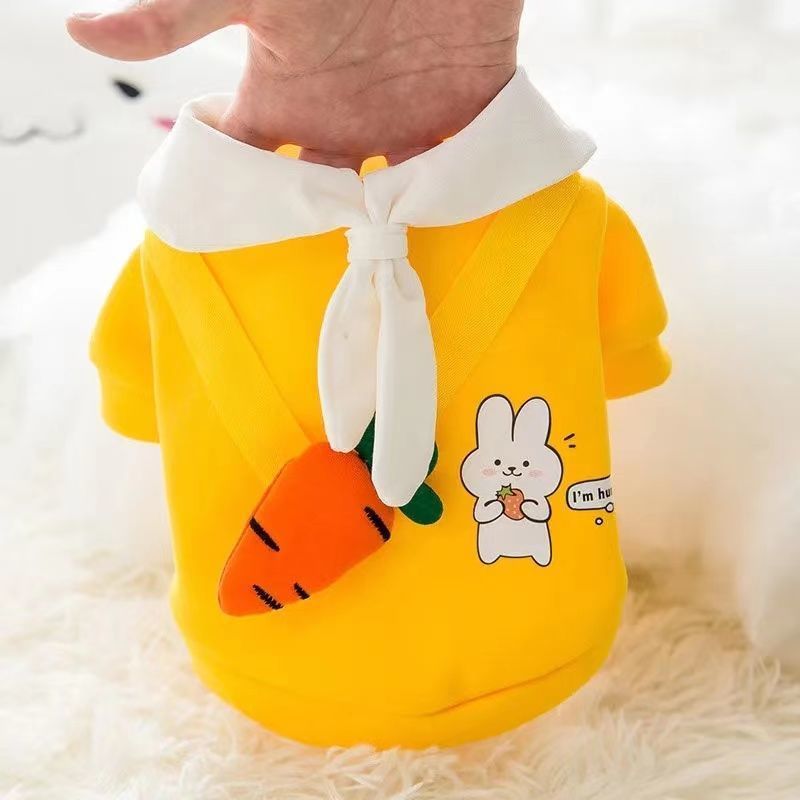 Dog Sweater Red Lollipop Pet Clothes Yellow carrot XS (recommended weight 0.50 — image 1