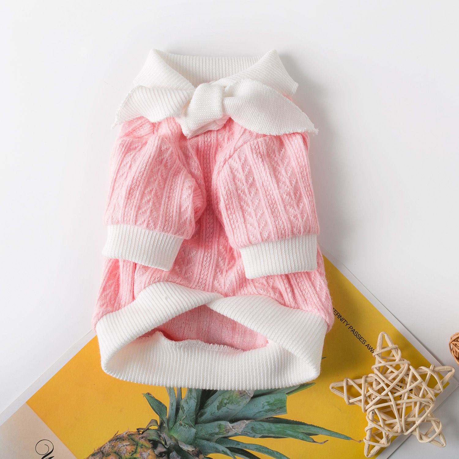 Odd Pet Soft Cloud Dog Clothes Small Puppy Soft Waxy Sweater Pink XL view 3