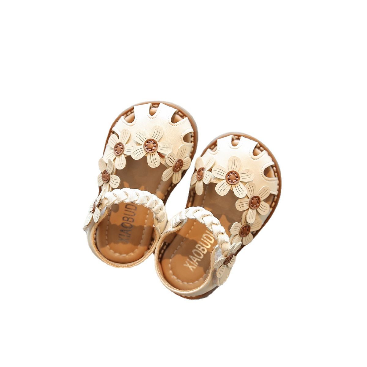 Kamai bear Baby Girl Summer Sandals Soft Sole Velcro Pink Size 26 shoe length view 4