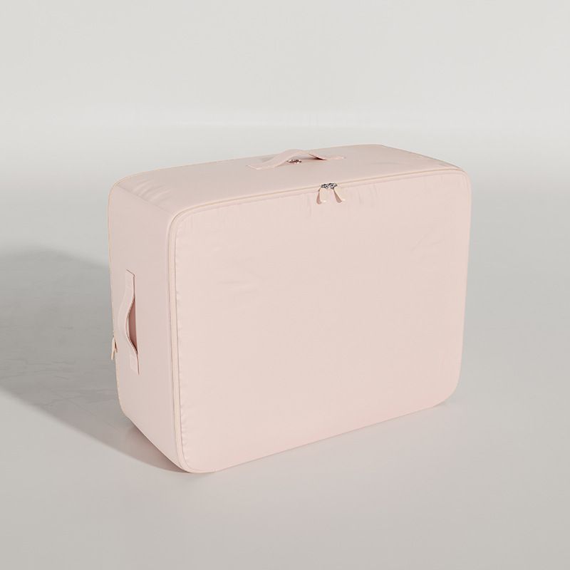 Mu Family Satin Quilt Storage Bag Large Cube Apricot pink Medium 52*27*42cm