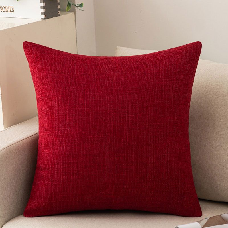 Shengdu Solid Color Polyester Pillow Case 40x40cm csmm wine red 60*60cm with