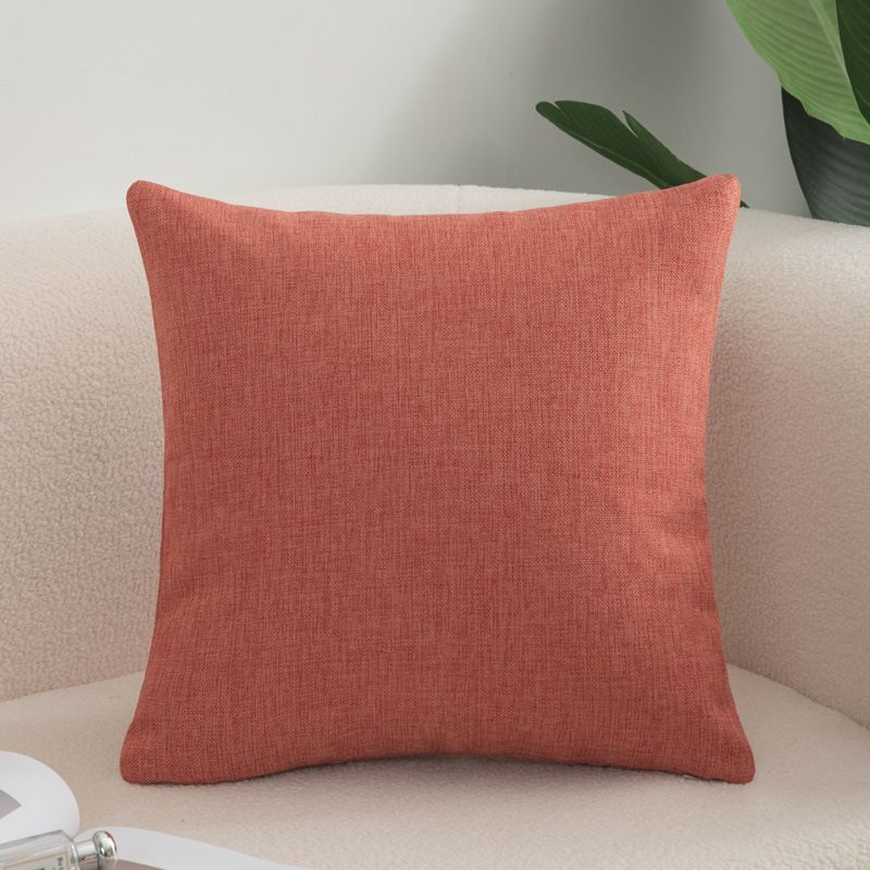 Shengdu Solid Color Polyester Pillow Case 40x40cm Csmm brick red 45*45cm