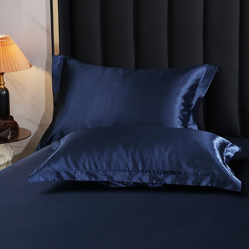 Simulation Silk Pillowcase 48x74cm Polyester Charm Yellow 48x 74cm [one pack]] view 4