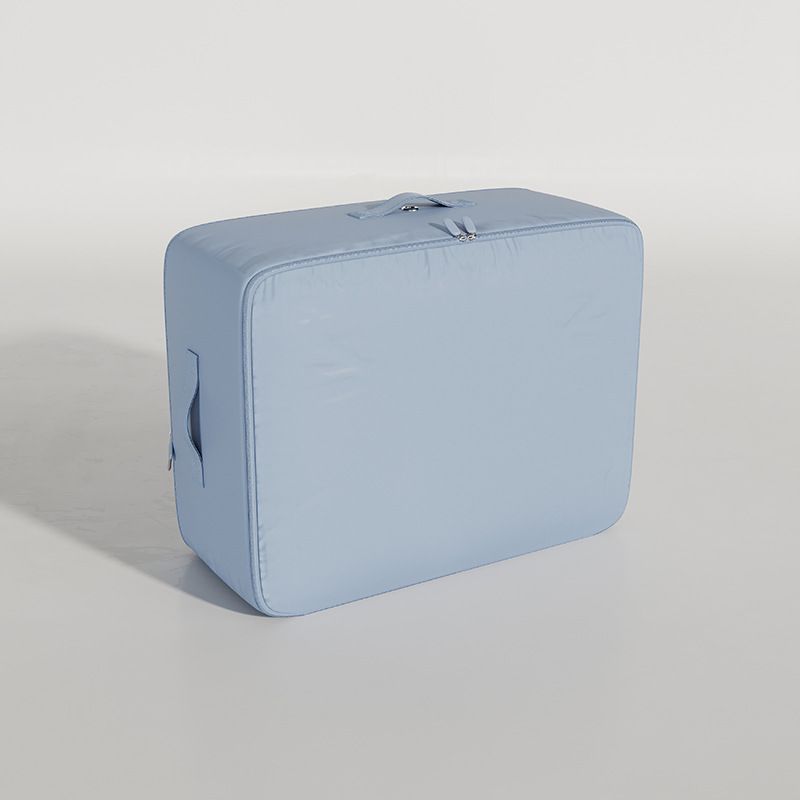 Zuotai Satin Quilt Storage Bag Large Compressible Haze Blue Medium 52*27*42cm
