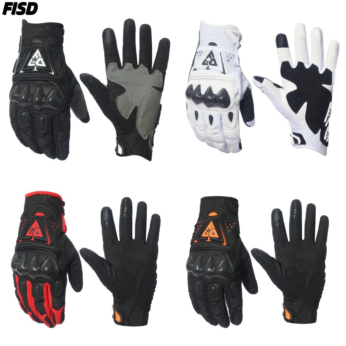Fisd Bicycle Gloves Motorcycle Off Road Nylon Red view 2