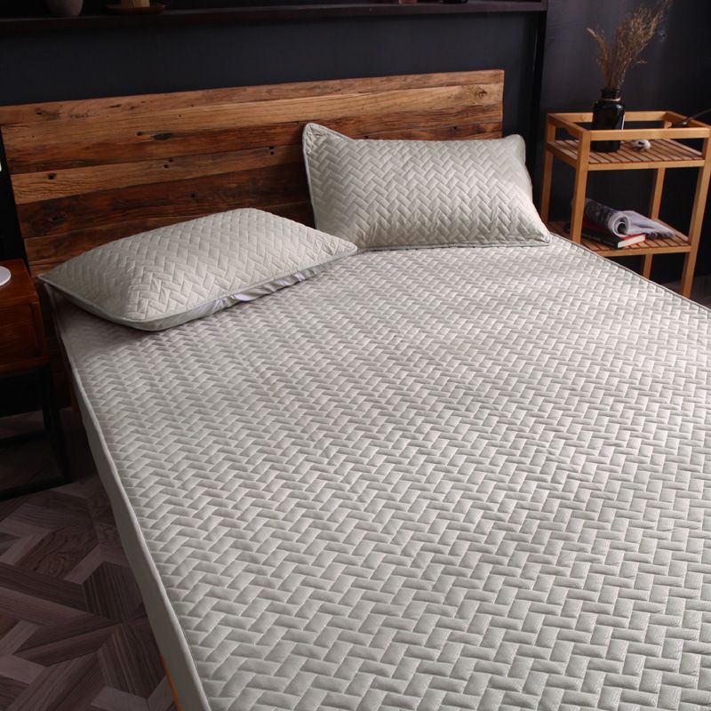 Cotton Mattress Cover 90x200cm Gray Grid Jade Dage 180*200cm standard view 3