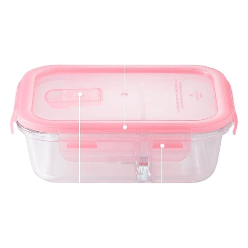 Scybe Heat Resistant Glass Lunch Box Microwave Safe 850ML Ou Coley Rectangular — image 1