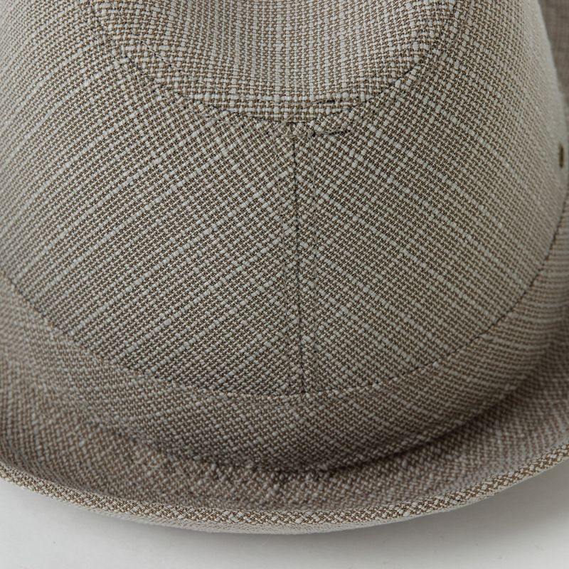 Men's Linen Top Hat Summer Dome Curled Brim Hong Kong and Macao hemp deep gray 60# view 5
