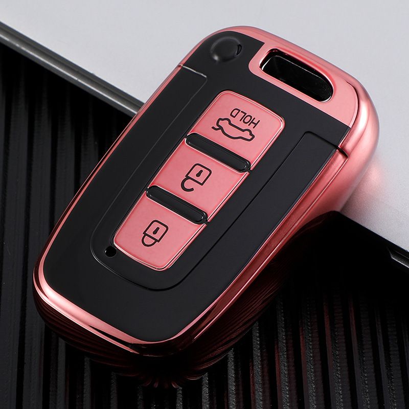 Morning Twilight Car Key Cover for Hyundai Kia TPU Vitality Red view 6