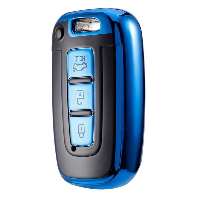 Morning Twilight Car Key Cover for Hyundai Kia TPU Charm Blue view 2