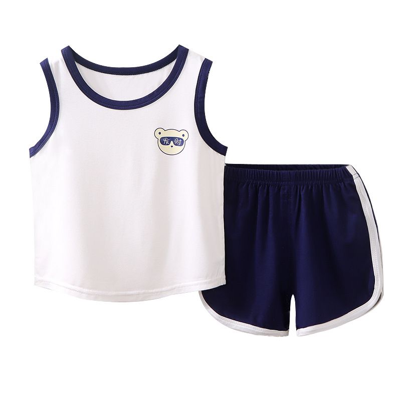 Happy Child Companion Boys Girls Summer 2pc Set Modal [cream apricot]] 120cm view 5