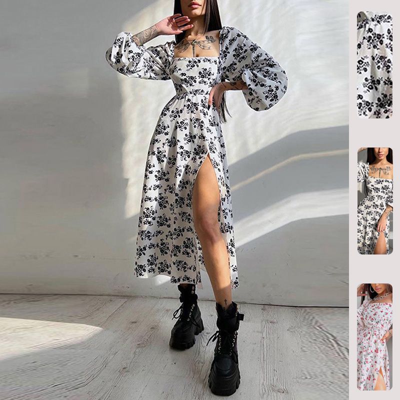 Hong Hao Women Printed Backless Long Dress Spring 2026 Pink Size: L view 3