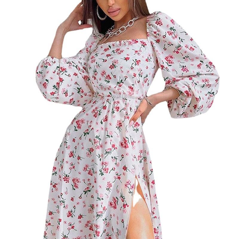 Hong Hao Women Printed Backless Long Dress Spring 2026 Pink Size: L view 7