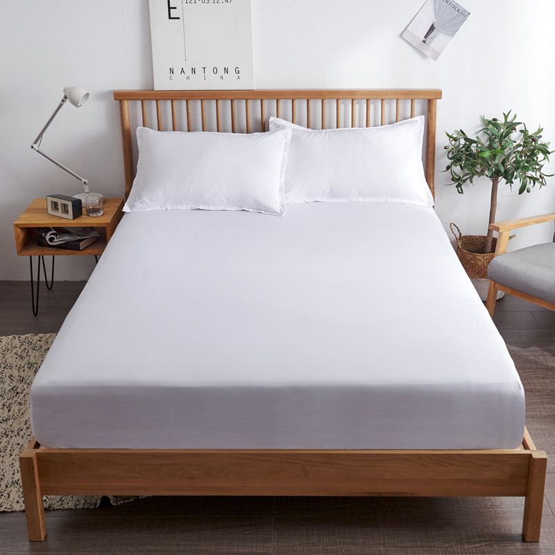 Cotton Mattress Cover Non Slip Bed Sheet White 150*200cm thin mattress