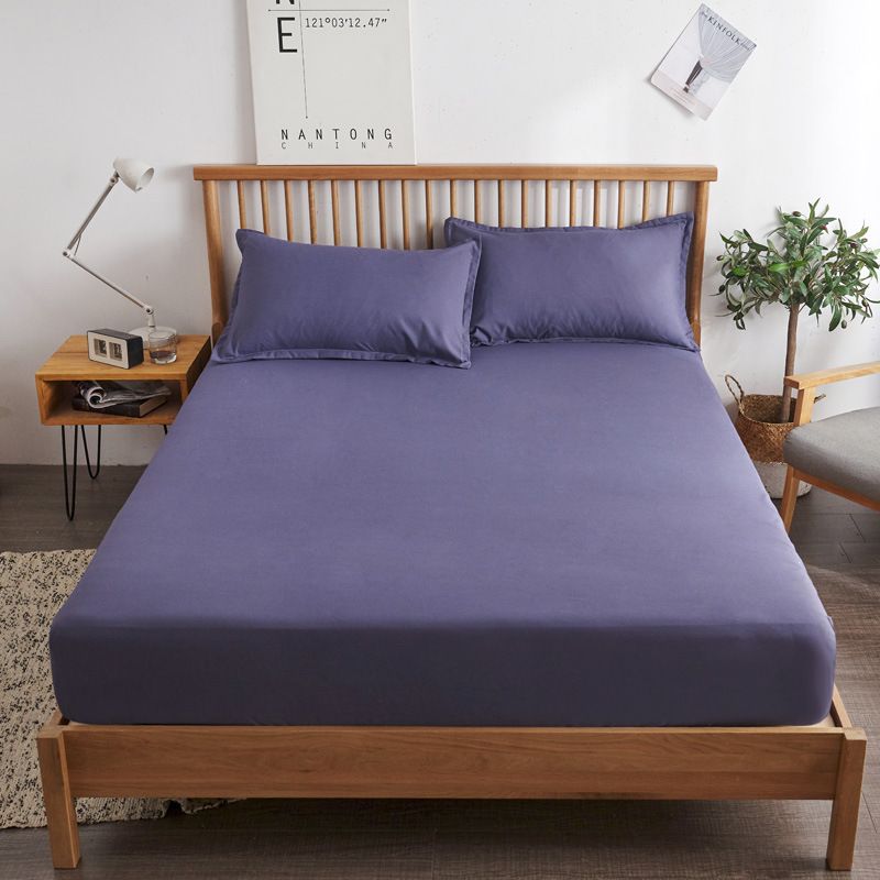 Cotton Mattress Cover Non Slip Bed Sheet Smoky purple 90*200cm thin mattress