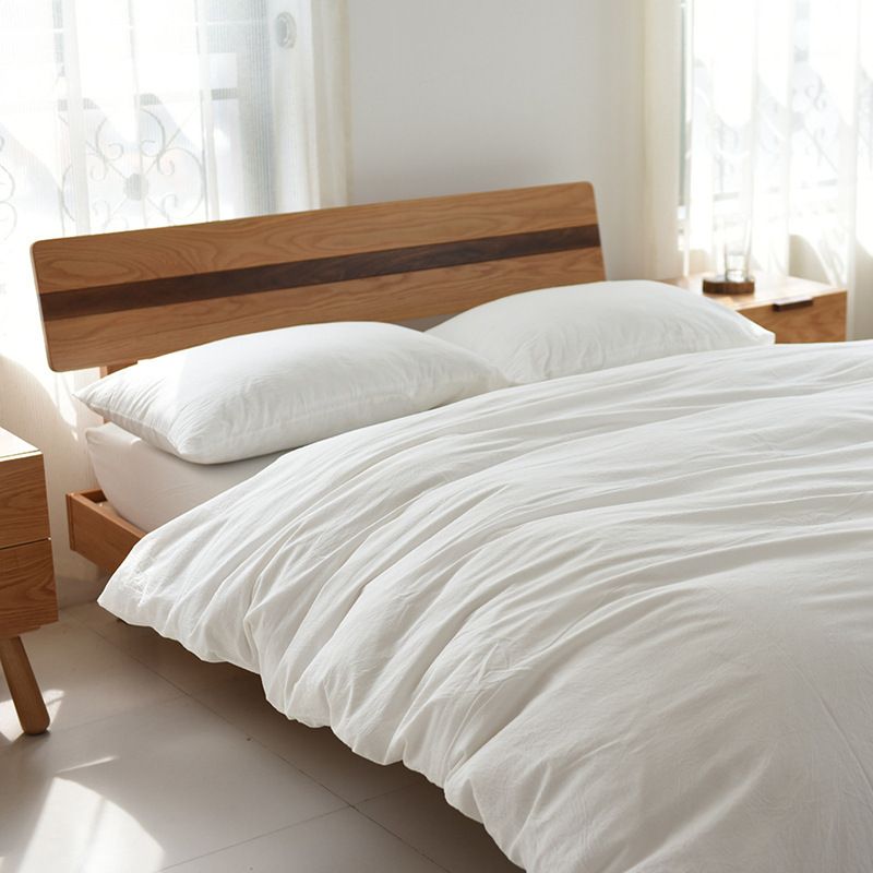 Cotton 4 Piece Set Modern Minimalist White Bed hat kit_1.5m bed-quilt cover view 4