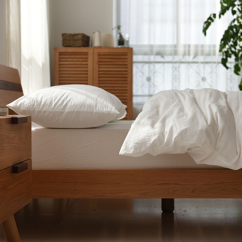 Cotton 4 Piece Set Modern Minimalist White Bed sheet kit_1.8m bed-quilt cover view 5