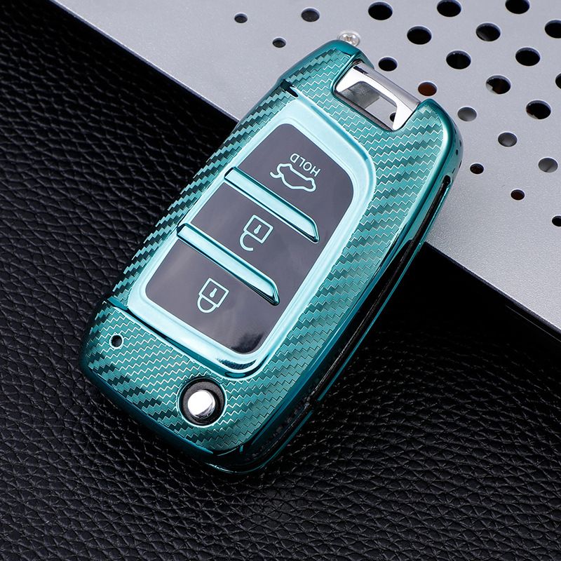 Morning and Evening Hyundai Key Case TPU Rose Gold Type E-fluorescent green — image 1