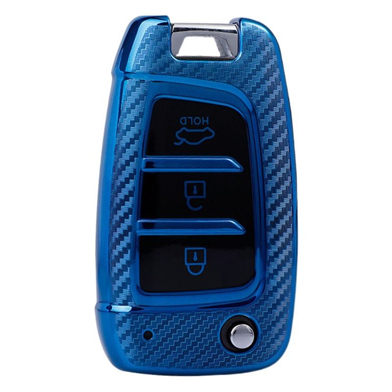 Morning and Evening Hyundai Key Case TPU Rose Gold Type E-fluorescent green view 2