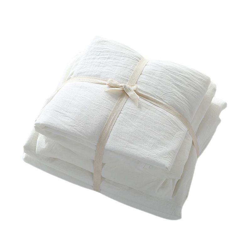 Cotton 4 Piece Set Modern Minimalist White 1.8m bed-quilt cover 200x 230cm view 7