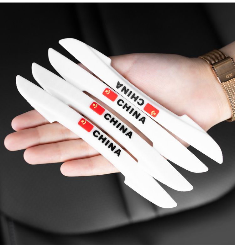 Car Door Anti Collision Strip PVC Black Flag Blade Anti-collision Strip: Black view 2