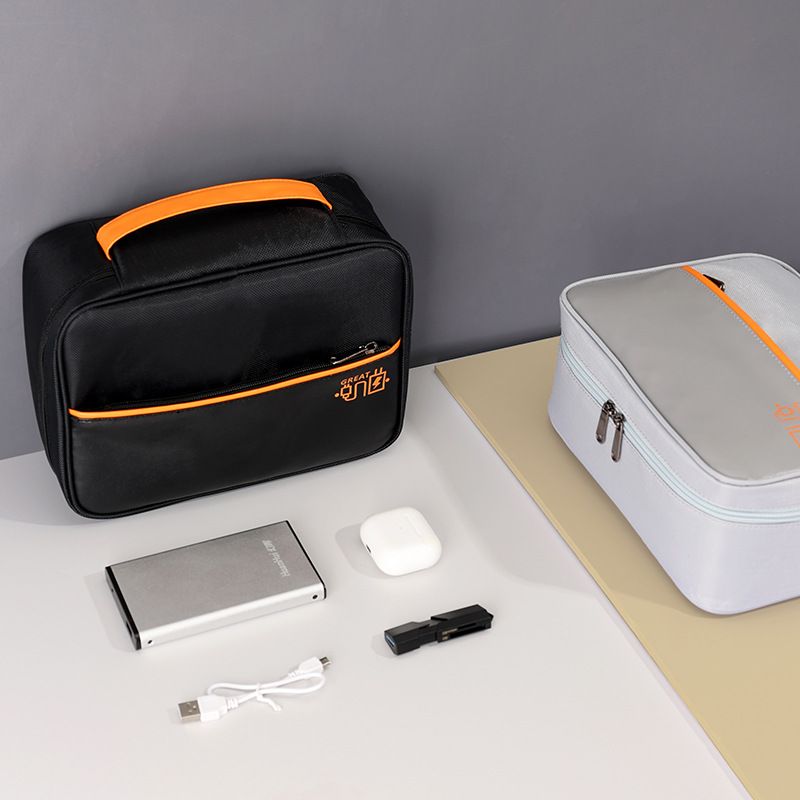 Bei Lian Data Cable Storage Bag Cube Polyester Travel Grey 24.5*18*10cm view 4