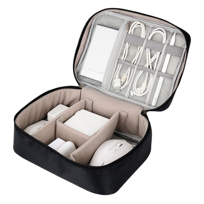 Bei Lian Data Cable Storage Bag Cube Polyester Travel Wine red 24.5*18*10cm view 2
