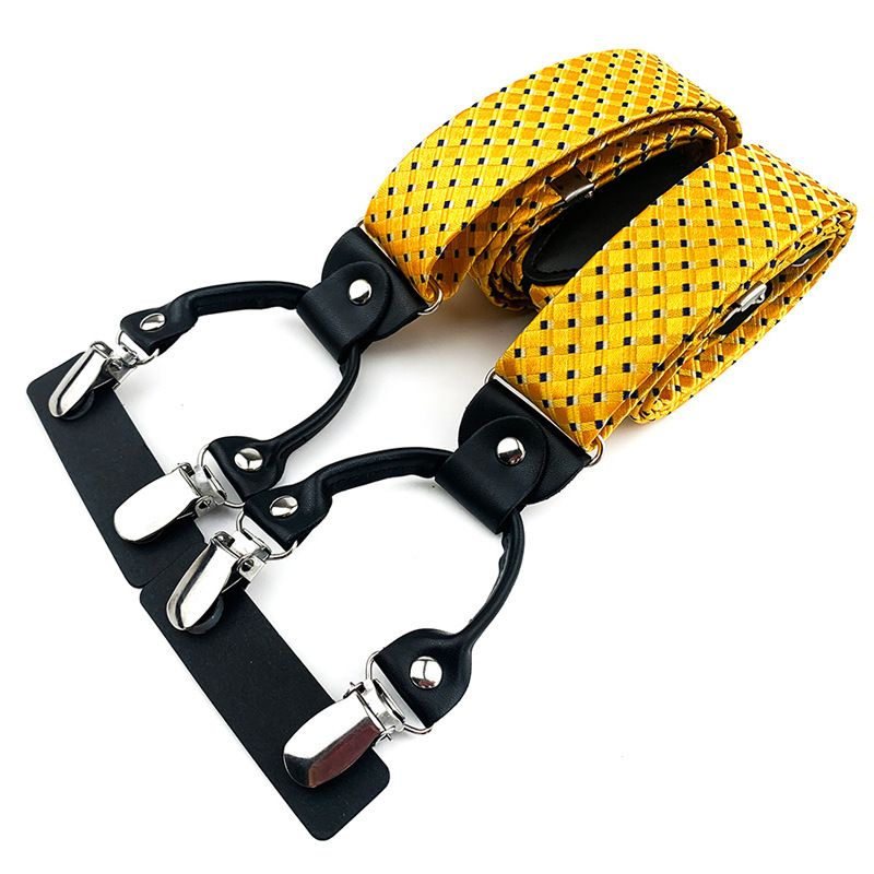 Men Adjustable Elastic Suspenders 6 Clips Polyester... BD-A12 view 3