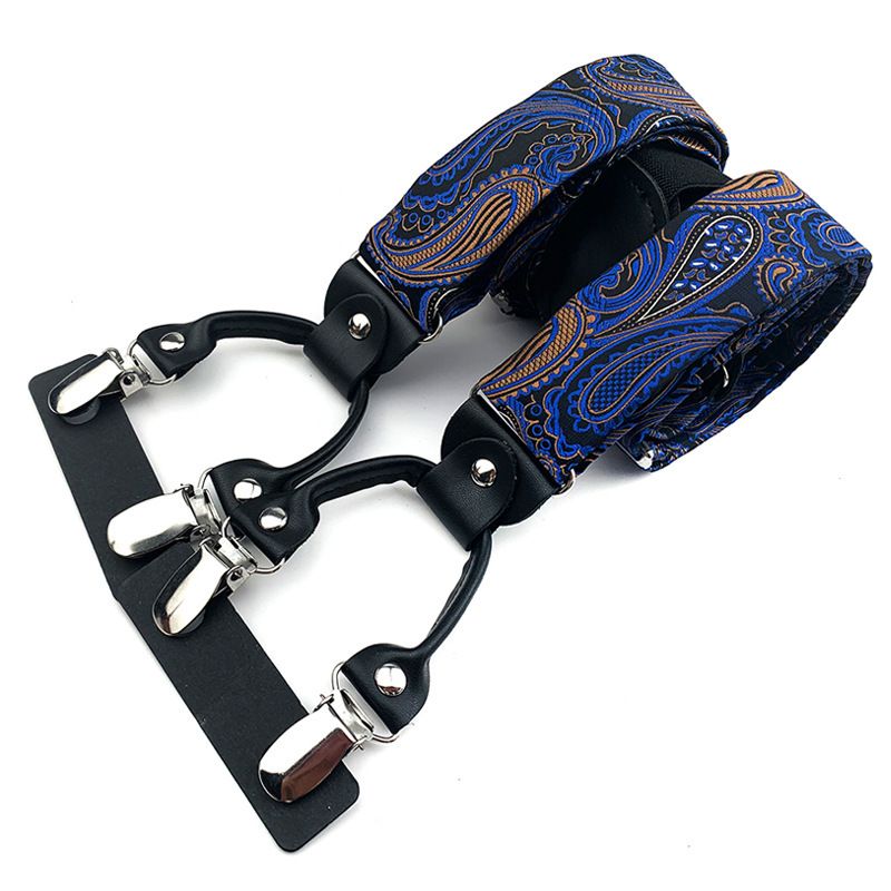 Men Adjustable Elastic Suspenders 6 Clips Polyester... BD-A14 view 5