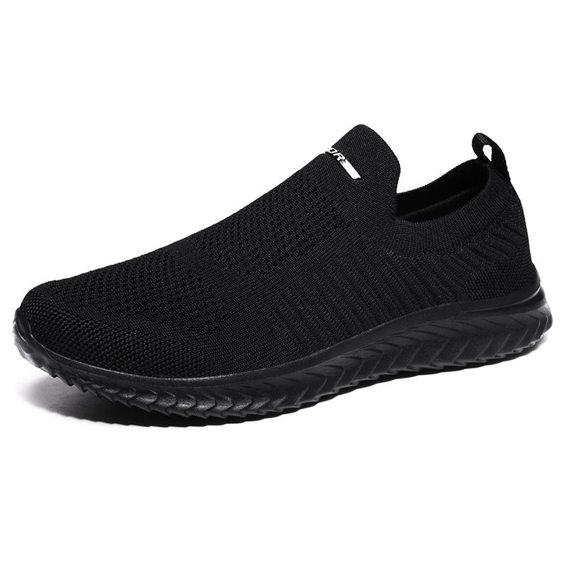 Men Sports Shoes Lightweight Breathable Mesh A19 black and white 37 view 6