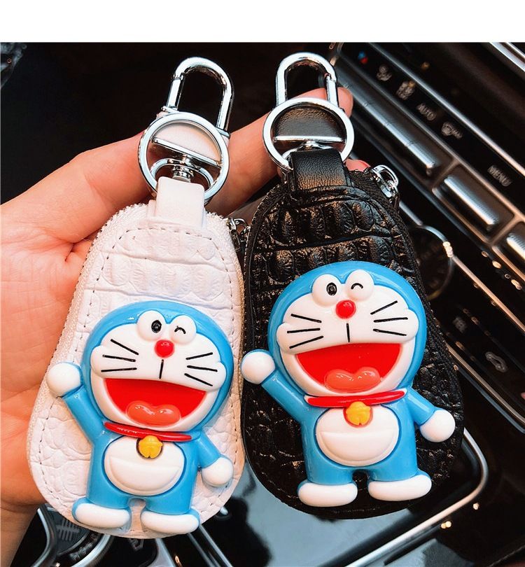 Cartoon Key Bag for Kia Lexus Black Blue Laughing Ding Dang Cat — image 1