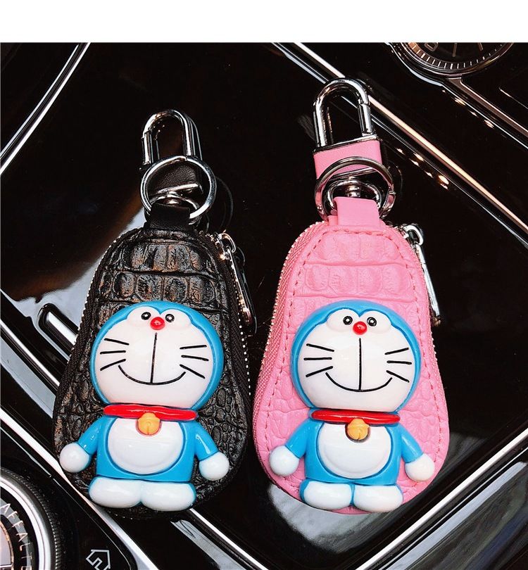 Cartoon Key Bag for Kia Lexus Black Red Smiling Ding cat — image 1