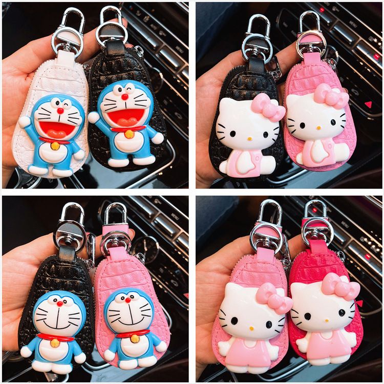 Cartoon Key Bag for Kia Lexus Black White Stance KY view 2