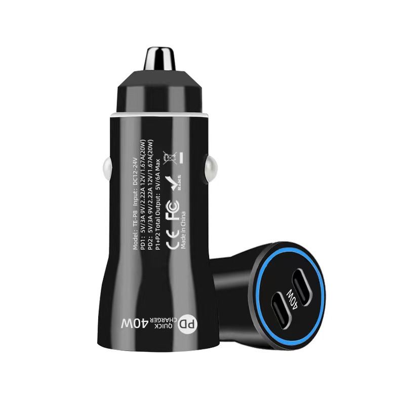 Dual PD Car Charger 40W P8 With color box packaging need to change the price view 2