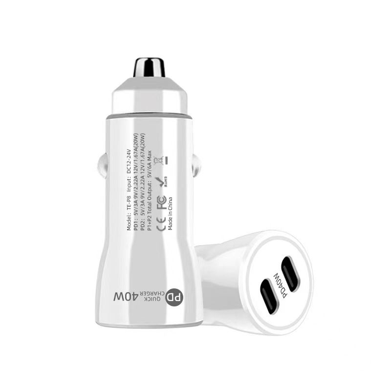 Dual PD Car Charger 40W P8 With color box packaging need to change the price view 3