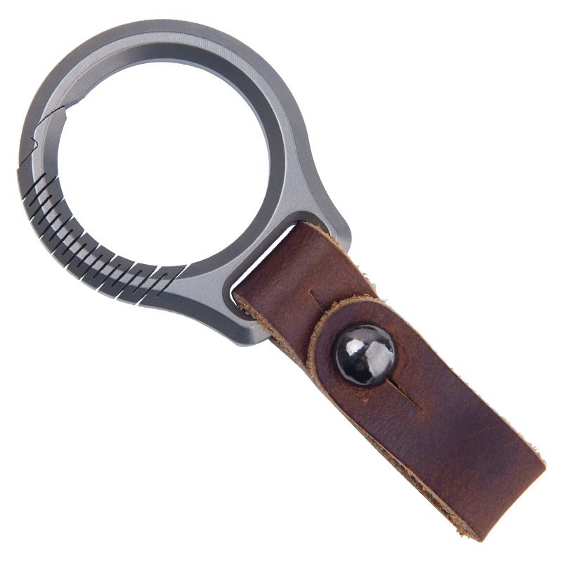 Titanium Alloy Keychain Car Key Holder EDC Tool Men Regular-Black view 4