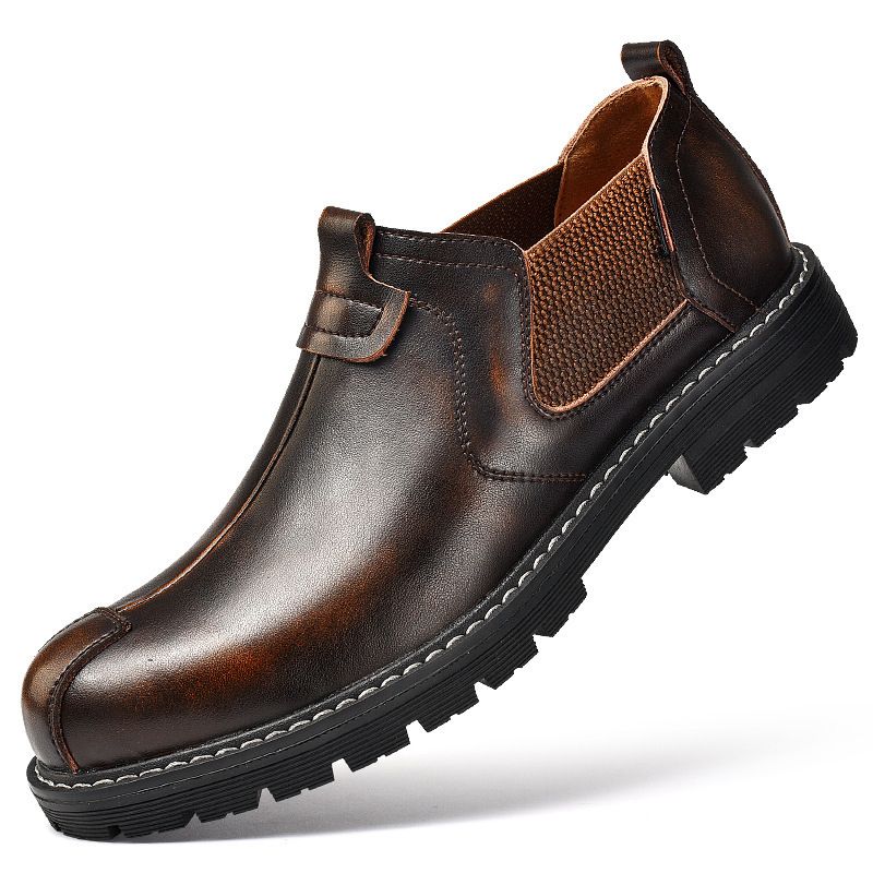 Men Genuine Leather Martin Boots Business Casual Black 42 view 7