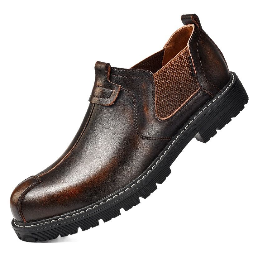 Men Genuine Leather Martin Boots Business Casual Black 44 view 2